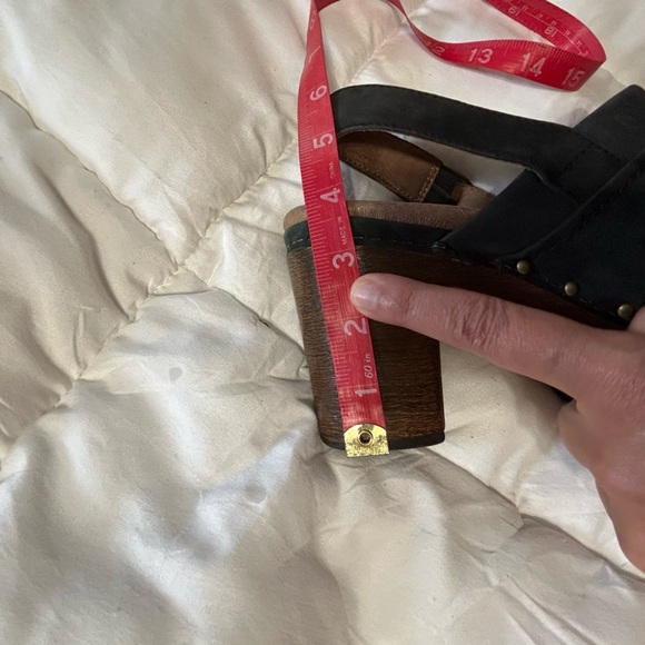 Dansko Delle Suede Slingback Platform Clog Sandal Black 41EU 10.5-11US - Picture 7 of 8